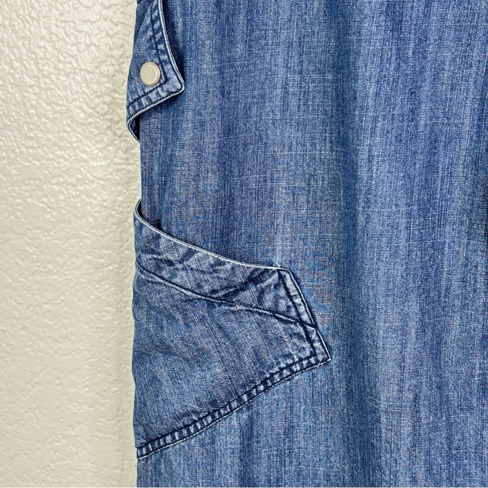 Pilcro Wide-Leg Flare Jeans in Blue - Picture 9 of 9
